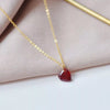 925 Sterling Silver Zircon Heart Necklace