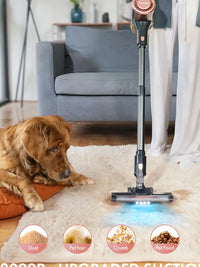 Homeika Cordless Vacuum Cleaner, 28Kpa Powerful Suction, 380W Strong Brushless Motor with 8 in 1 Lightweight Stick Vacuum Cleaner with 50 Min Runtime Detachable Battery for Pet Hair & Carpet