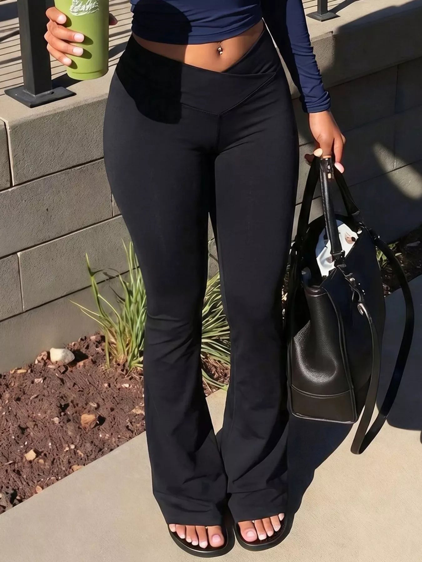 The Avery V-Waist Flare Pant
