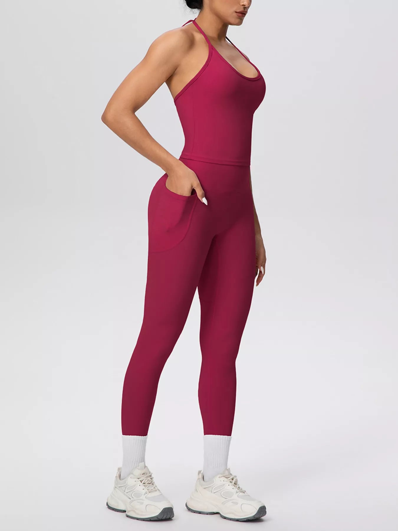 The Lucia Soft Halter Cami & Legging Set