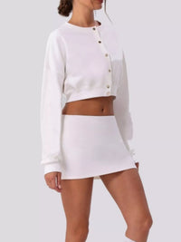 The Cleo Cropped Button Cardigan