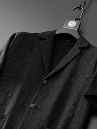 Men's button-up shirt and matching pants set, plus size