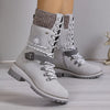 Lace Up Block Heel Boots