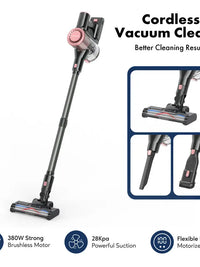Homeika Cordless Vacuum Cleaner, 28Kpa Powerful Suction, 380W Strong Brushless Motor with 8 in 1 Lightweight Stick Vacuum Cleaner with 50 Min Runtime Detachable Battery for Pet Hair & Carpet