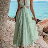 Ruffled Halter Neck Maxi Dress