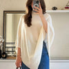 Turtleneck Loose Knit Sweater Poncho