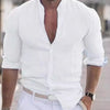 Men's Full Size Stand Collar Button Down Shirt Plus Size