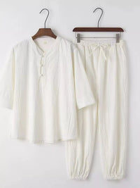 The Lennox 3/4 Sleeve Set – men's plus size 3/4 sleeve top and pants set