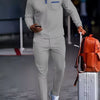 Men's Full Size Long Sleeve Top and Pants Set Plus Size