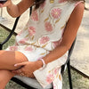 Floral Pattern Sleeveless Mini Dress