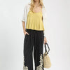 Umgee Linen Embroidered Wide-Leg Boho Pants