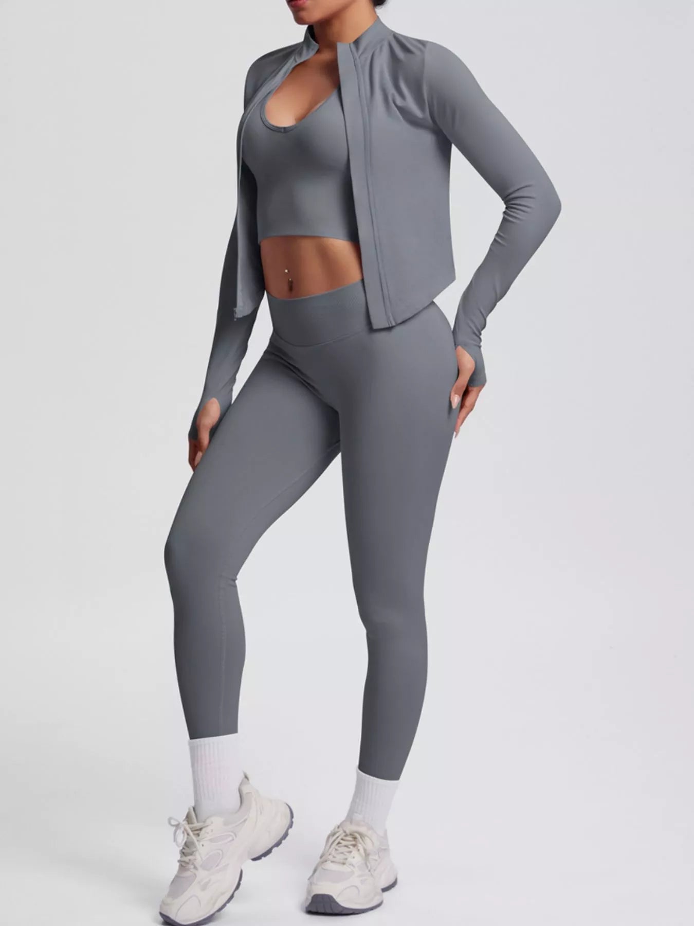 The Lucia Three-Piece Tank, Jacket & Legging Set