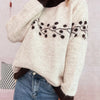 Contrast Hem Round Neck Sweater