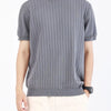 Men's Plus Size Ribbed Knit Slim Fit T-Shirt