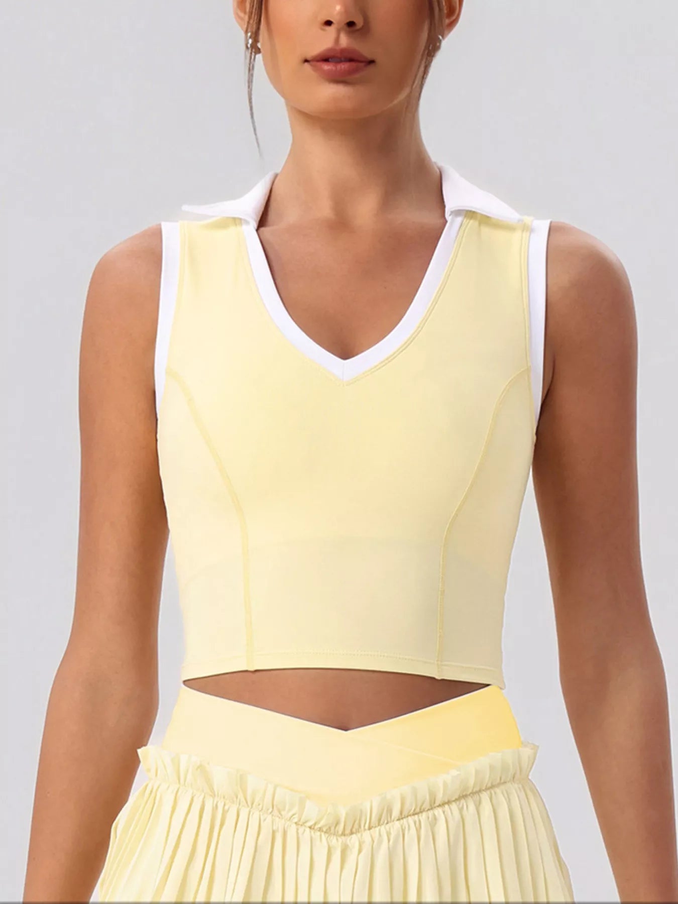 The Cleo Twist Top & Pleated Skirt Set