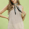 Umgee Stripe Fringe Trim Sleeveless Top