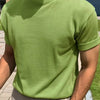 Men's Full Size Mock Neck Short Sleeve T-Shirt Plus Size