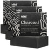 Keika Charcoal Black Soap Bar for Eczema, Psoriasis, Face, Body, Men Women Teens with Oily Skin, 5 oz. (Charcoal, 3-Pack)