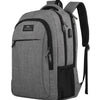 MATEIN Travel Laptop Backpack, Business Anti Theft Slim Sturdy Laptops Backpack with USB Charging Port, Water Resistant College School Computer Bag Gift for Men & Women Fits 15.6 Inch Notebook, Grey