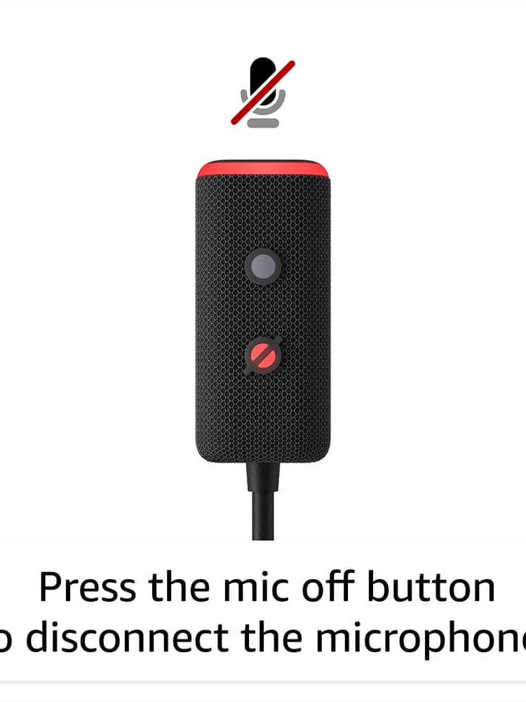 Microphone mute button on a device, designed to disconnect microphones easily.