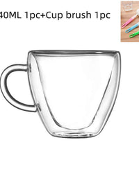 Heart Shaped Glass Cup for Coffee, Espresso, Champagne, Wine, Milk, Juice Drinkware and Bar Utensil