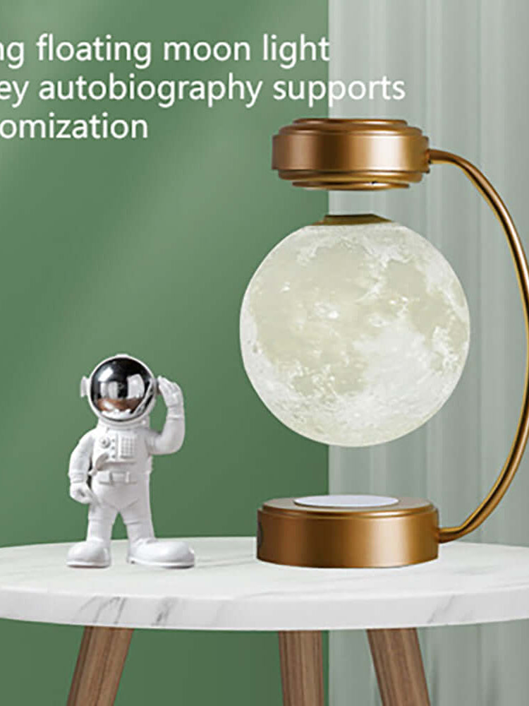 Transform Your Space: Enchanting 3D Levitating Moon Lamp | Wireless LED with Mesmerizing Rotation | Three Soothing Colors | Create a Magical Atmosphere in Your Bedroom | The Ultimate Novelty Christmas Gift"