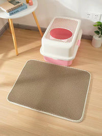 Waterproof Pet Cat Litter Mat Double Layer Pet Litter Box Mat Non-Slip Sand Cat Pad Washable Bed Mat Clean Pad Products