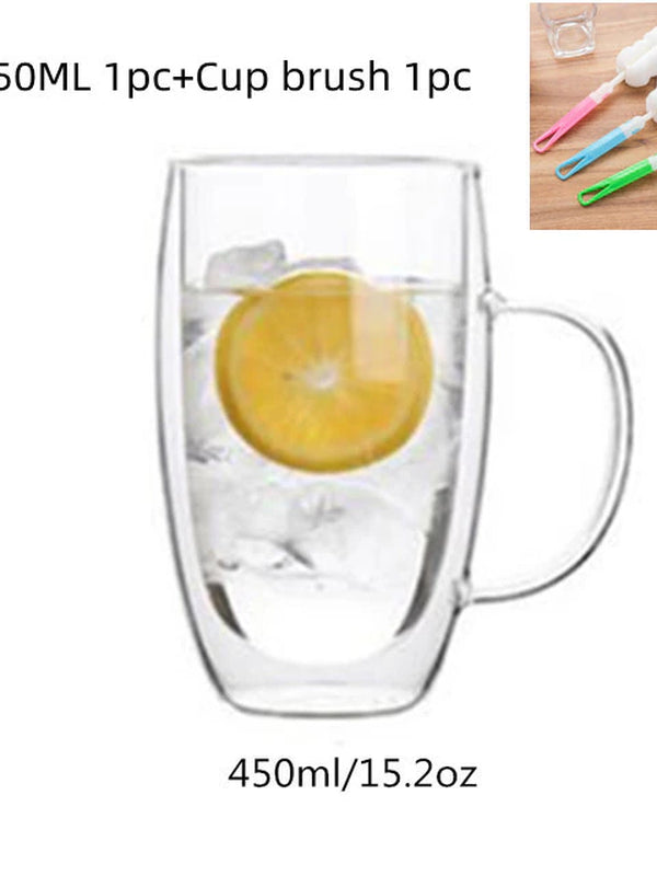 Heart Shaped Glass Cup for Coffee, Espresso, Champagne, Wine, Milk, Juice Drinkware and Bar Utensil