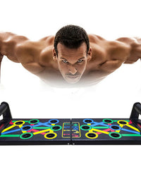 14 in 1 Push-Up Rack Board Training Sport Workout Fitness Gym Equipment Push up Stand for ABS Abdominal Muscle Building Exercise