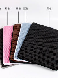 Waterproof Pet Cat Litter Mat Double Layer Pet Litter Box Mat Non-Slip Sand Cat Pad Washable Bed Mat Clean Pad Products