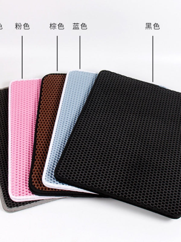 Waterproof Pet Cat Litter Mat Double Layer Pet Litter Box Mat Non-Slip Sand Cat Pad Washable Bed Mat Clean Pad Products