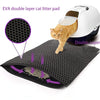 Keep Your Home Clean and Pets Happy: Waterproof Double-Layer Cat Litter Mat - Non-Slip, Easy-to-Clean Pet Pad for Litter Box, Durable and Washable, Perfect for Cats