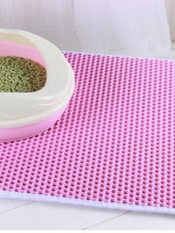 Waterproof Pet Cat Litter Mat Double Layer Pet Litter Box Mat Non-Slip Sand Cat Pad Washable Bed Mat Clean Pad Products