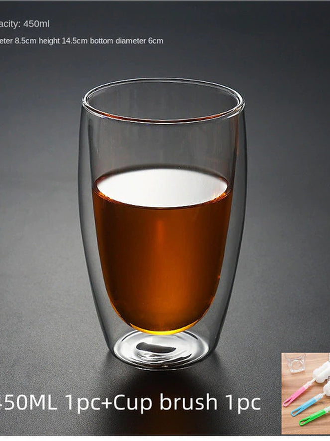 Heart Shaped Glass Cup for Coffee, Espresso, Champagne, Wine, Milk, Juice Drinkware and Bar Utensil