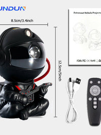 Starry Sky Astronaut Galaxy Projector LED Night Light: Ideal Home Decor for Bedroom, Children's Gifts