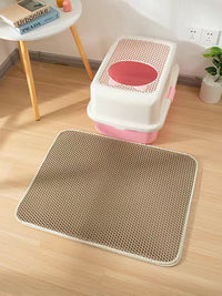 Waterproof Pet Cat Litter Mat Double Layer Pet Litter Box Mat Non-Slip Sand Cat Pad Washable Bed Mat Clean Pad Products