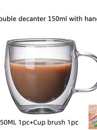 Heart Shaped Glass Cup for Coffee, Espresso, Champagne, Wine, Milk, Juice Drinkware and Bar Utensil