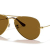 Ray-Ban RB3025 Classic Aviator Sunglasses, Gold/B-15 Brown