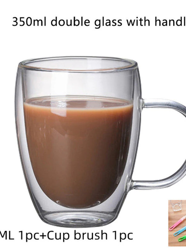 Heart Shaped Glass Cup for Coffee, Espresso, Champagne, Wine, Milk, Juice Drinkware and Bar Utensil