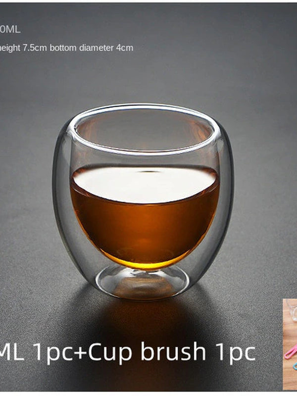 Heart Shaped Glass Cup for Coffee, Espresso, Champagne, Wine, Milk, Juice Drinkware and Bar Utensil