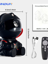 Starry Sky Astronaut Galaxy Projector LED Night Light: Ideal Home Decor for Bedroom, Children's Gifts