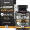 ONNIT Alpha Brain Premium Nootropic Brain Supplement, 30 Count, for Men & Women - Caffeine-Free Focus Capsules for Concentration, Brain Booster& Memory Support - Cat's Claw, Bacopa, Oat Straw
