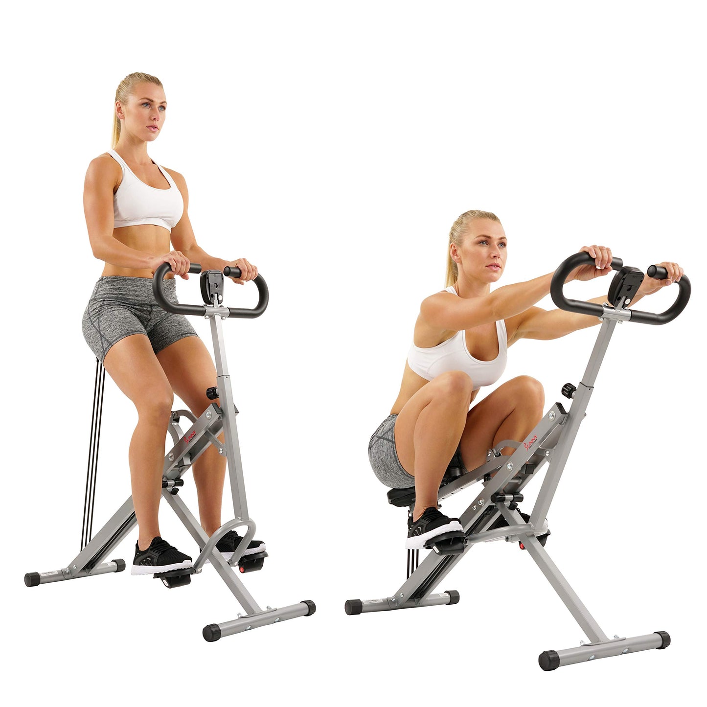 Sunny Health & Fitness Squat Assist Row-N-Ride™ Trainer for Glutes Workout with Online Training Video