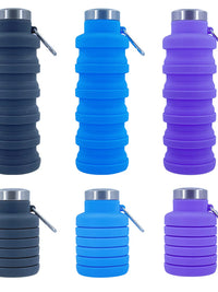New Portable Silicone Water Bottle Retractable Folding Coffee Bottle Cups E Outdoor Travel Tools Collapsible Sport Bottles