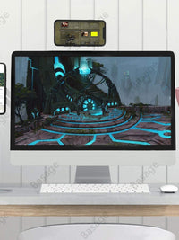 Streamline Your Workspace: Sleek Magnetic Laptop Phone Holder - Perfect for Computer Monitors, Slim & Foldable Design Compatible with iPhone 14/13/12 Series and All Smartphones