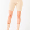 Oatmeal Beige Knit High Waist Stretchy Warm Fuzzy Biker Shorts