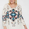Geometric/tribal Sublimation Print Tunic Top