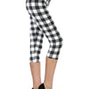 Multi-color Print, Cropped Capri Leggings In A Fitted Style With A Banded High Waist