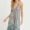 Halter Paisley Border Dress