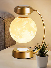 Transform Your Space: Enchanting 3D Levitating Moon Lamp | Wireless LED with Mesmerizing Rotation | Three Soothing Colors | Create a Magical Atmosphere in Your Bedroom | The Ultimate Novelty Christmas Gift"